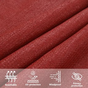 Para-sol estilo vela 160 g/m² 3/4x2 m PEAD vermelho