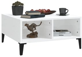 Mesa de centro 60x60x30cm derivados de madeira branco brilhante