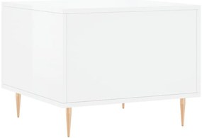 Mesas de centro 2 pcs 50x50x40 cm branco brilhante