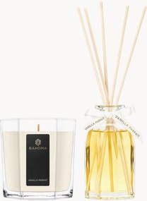 Difusor com varetas e vela perfumada Vanilla Parfait, conjunto de 2 (frutado, ameixa)