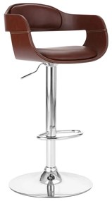 vidaXL Banco de bar couro artificial castanho