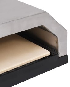 Forno de piza c/ pedra cerâmica p/ churrasqueira carvão ou gás