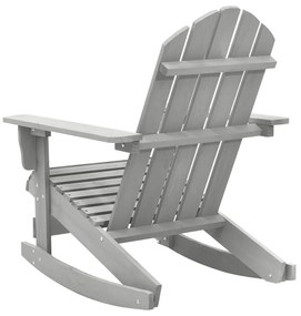 Cadeira de baloiço para jardim madeira cinzento