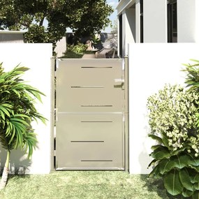 vidaXL Portão de jardim 100x150 cm aço inoxidável