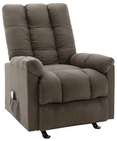 321414 vidaXL Poltrona de massagens reclinável tecido castanho