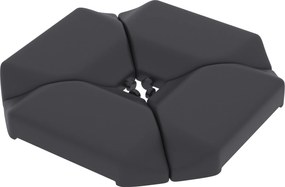 Outsunny Base para Guarda-sol de 4 peças para Cantilever Suporte para Guarda-sol de HDPE Reenchível com Água 77 kg ou Areia 100 kg | Aosom Portugal