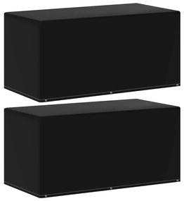 Capas p/ mobília de jardim 2 pcs 6 ilhós 160x80x75 cm