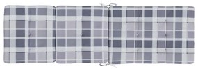 Almofadões p/ cadeira terraço 2 pcs tecido oxford xadrez cinza