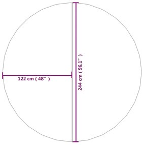 Pano para chão de piscinas Ø244 cm poliéster geotêxtil cinza