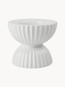 Castiçal em porcelana com superfície canelada Tura