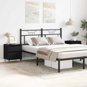 Criados-Mudos 2pcs Carvalho Preto 40x35x50 cm Madeira Engenheirada