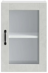 Armário de parede de cozinha porta de vidro Porto cinza betão