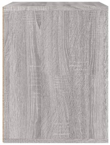 Mesa de cabeceira de parede 50x36x47 cm cinzento sonoma