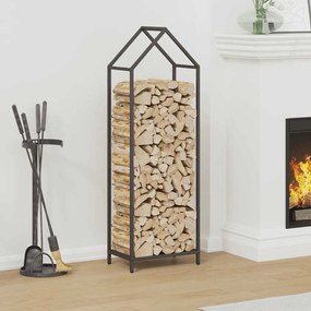 Suporte para lenha 40x25x120 cm aço laminado a frio preto