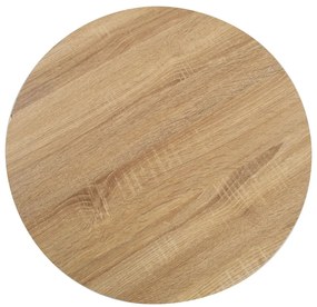 Mesa bistrô 80 cm MDF castanho-claro