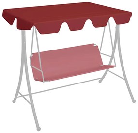 Toldo suplente p/ baloiço de jardim vermelho tinto