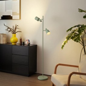 Candeeiro de pé moderno verde 2 luzes - Stijn