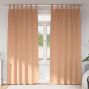 vidaXL Cortinas opacas 2 pcs Castanho-claro 225 x 140 cm Poliéster