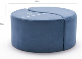 Pouffe Alis Puf – Azul – 80x40x80 cm