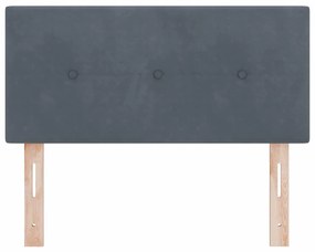 Cabeceira vidaXL Botão Matelassado Cinza Escuro 100 cm Veludo