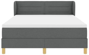 Cama Box com Colchão vidaXL Cinza Escuro 160x200 cm Tecido