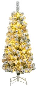 vidaXL Árvore Natal artificial articulada c/ 150 luzes LED+bolas 150cm