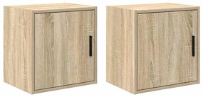 vidaXL Armários de parede para garagem 2pcs derivados de madeira