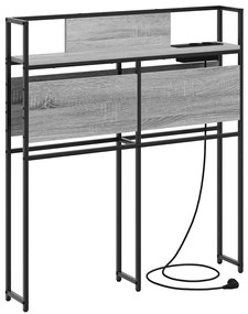 Cabeceira de armazenamento com cabeceira Sonoma cinzento 100 cm