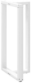 Pés de mesa de bar em forma de T, 2 peças, branco, 60x35x(110-111) cm,