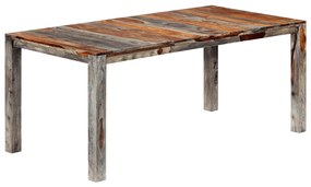 Mesa de jantar 180x90x76 cm madeira de sheesham maciça cinzento