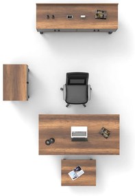 Conjunto de Mobiliário de Escritório MN09 – Baroque Anthracite – Secre