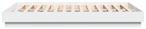 Estrutura de cama com luzes LED 150x200 cm branco