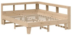 Cama com estante sem colchão 160x200 cm pinho maciço