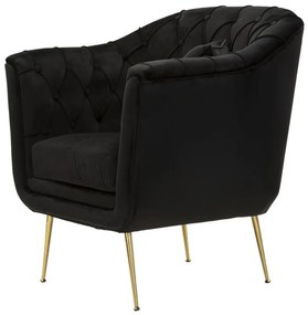 POLTRONA BUDAPEST COM ALMOFADA CM 88X83X91 PRETA