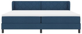 Cama Box Spring vidaXL com Colchão Azul 200x200 cm em Tecido