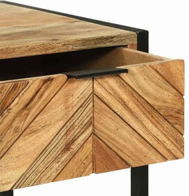 Mesa de Canto com Espelho 100x40x120 cm Madeira Sólida Acácia