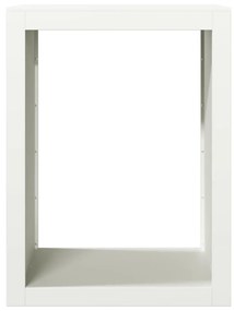 Suporte para lenha 60x40x80 cm aço branco