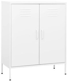 Armário de arrumação aço 80x35x101,5 cm branco