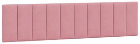 Cama com colchão 200x200 cm veludo rosa