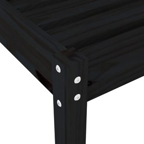Conjunto de 2 Espreguiçadeiras - Preto - 199,5x60x74 cm - Pinho Maciço