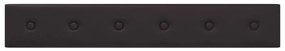 Painel de parede 12 pcs 90x15 cm couro artificial 1,62 m² preto