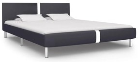 vidaXL Estrutura de cama 160x200 cm couro artificial preto