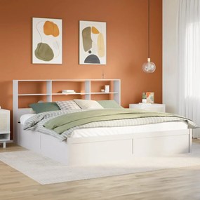 vidaXL Cama sem colchão 180x200 cm madeira de pinho maciça branco