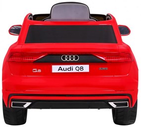 Carro elétrico para Crianças 12V Audi Q8 LIFT Rodas de EVA, Assento de couro Vermelho