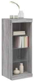 Aparador com luzes LED 41x37x100 cm cinzento sonoma