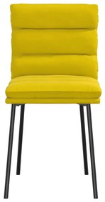 Cadeiras de jantar 4 pcs veludo amarelo