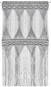 Cortina em macramé 140x240 cm algodão antracite