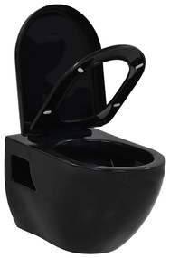 143023 vidaXL Sanita vidaXL de cerâmica preta