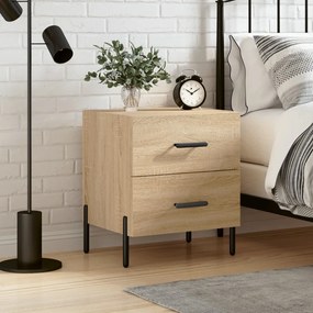 vidaXL Mesa cabeceira 40x35x47,5 cm derivados madeira carvalho sonoma