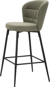 CONJUNTO DE 2 BANCOS DE BAR LOSANNA 52X59X108 CM VERDE E PRETO